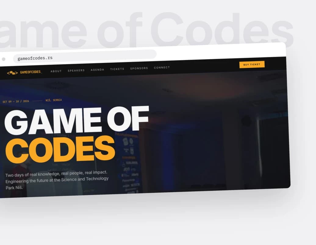 Game of Codes product and interface screens