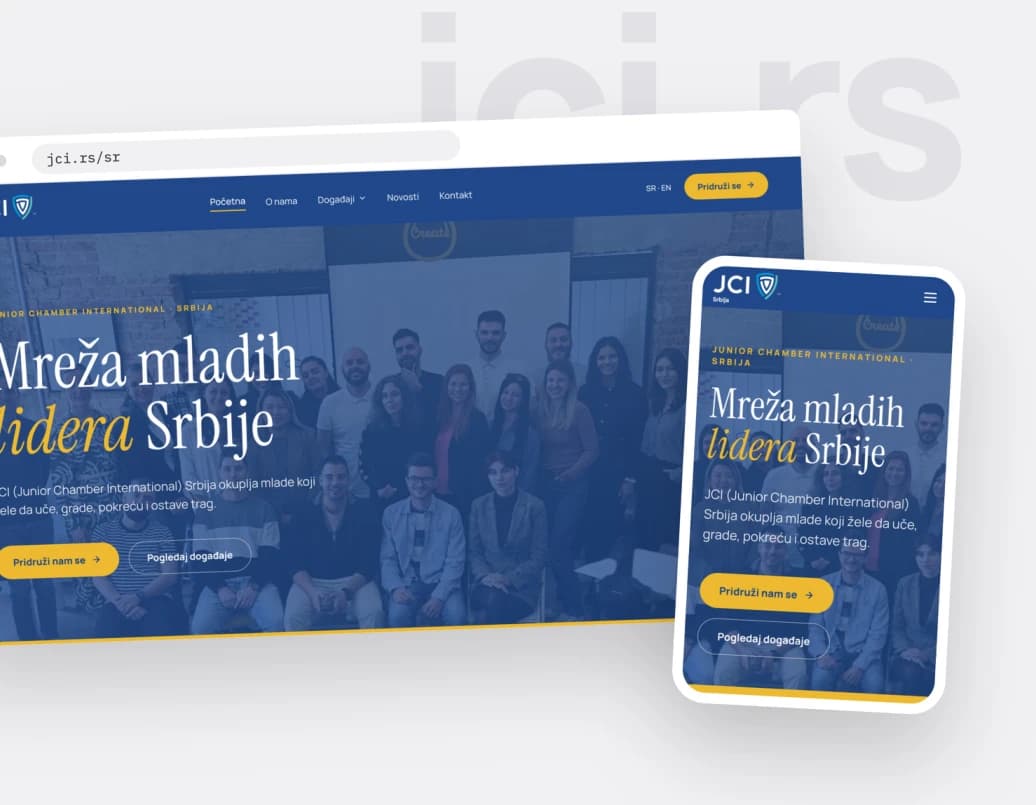 JCI Serbia product and interface screens